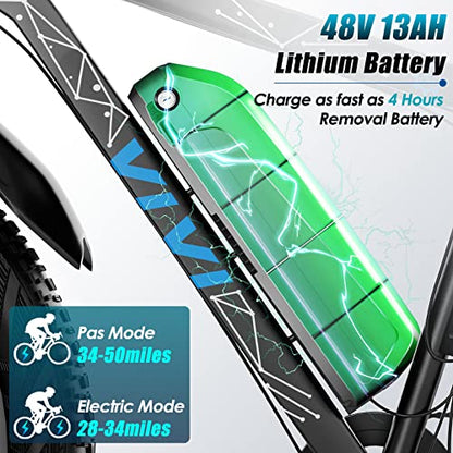 Vivi Electric Bike 26" x 4.0 Fat Tire Electric Bicycle